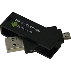 USB2.0 カードリーダー・ライター microUSB microSD ブラック