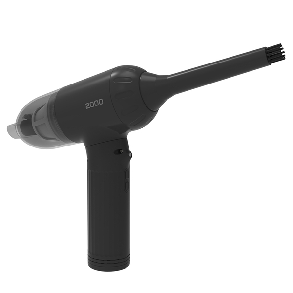 電動エアダスター 強力 クリーナー付き 充電式 2000 ブラック