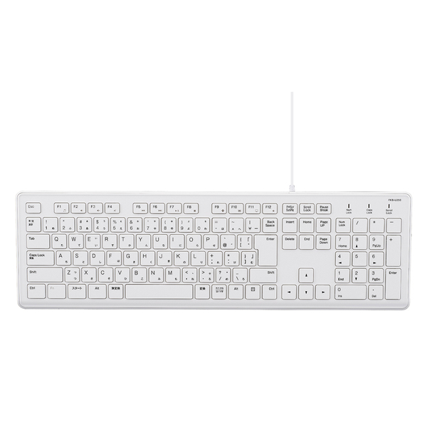 超静音 有線 静音 フルキーボード ホワイト