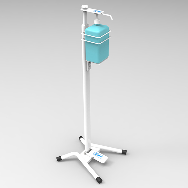 足踏み消毒ポンプスタンド ホワイト