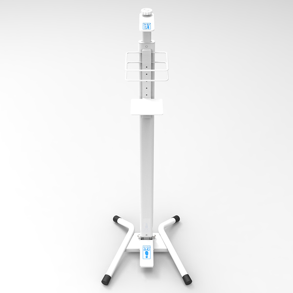 足踏み消毒ポンプスタンド ホワイト