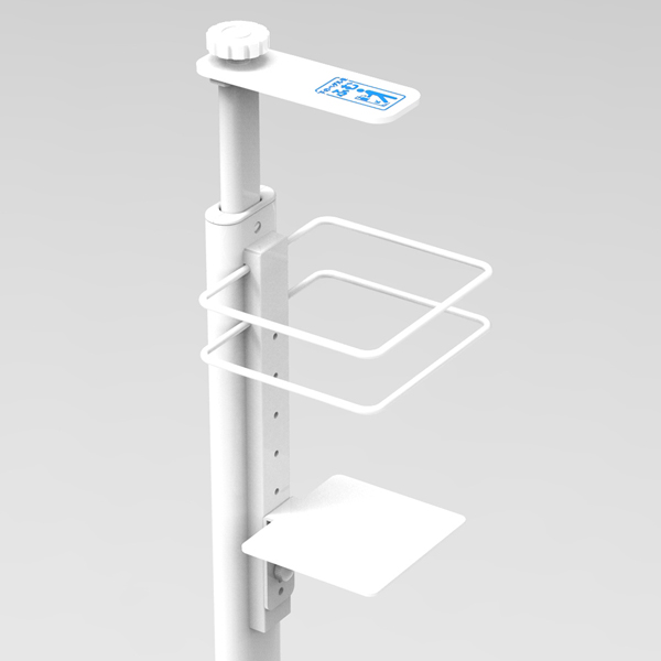 足踏み消毒ポンプスタンド ホワイト