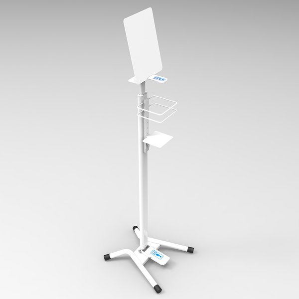 足踏み消毒ポンプスタンド用インフォメーションボード ホワイト