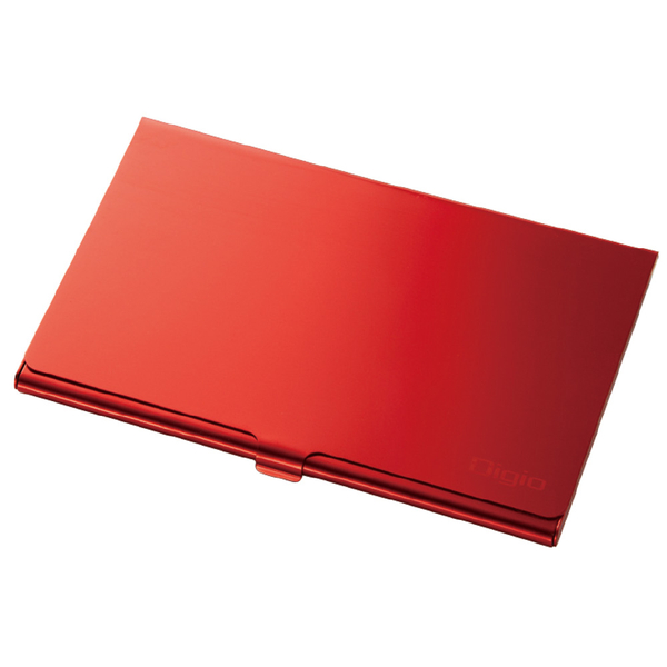 メモリーカードケース アルミ SDカード 2枚 ・ microSDカード 4枚 収納 レッド