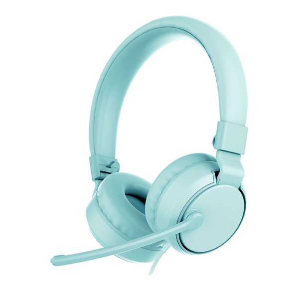 ヘッドセット 4極 軽量 コンパクト ライトブルー