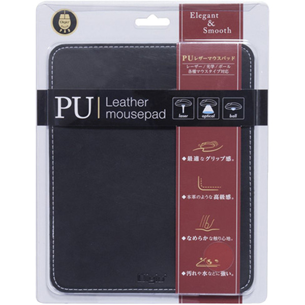 PUレザーマウスパッド ブラック