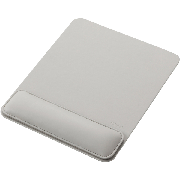 マウスパッド リストレスト付き PUレザー グレー