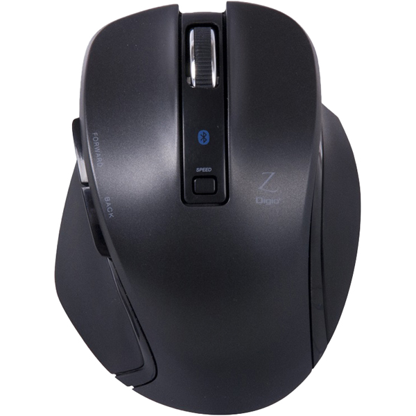 Bluetoothマウス 5ボタン BlueLED Sサイズ ブラック