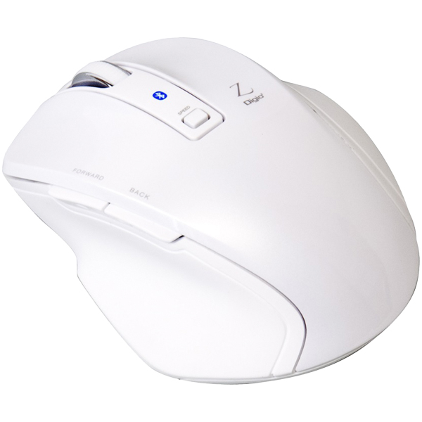 Bluetoothマウス 5ボタン BlueLED Sサイズ ホワイト