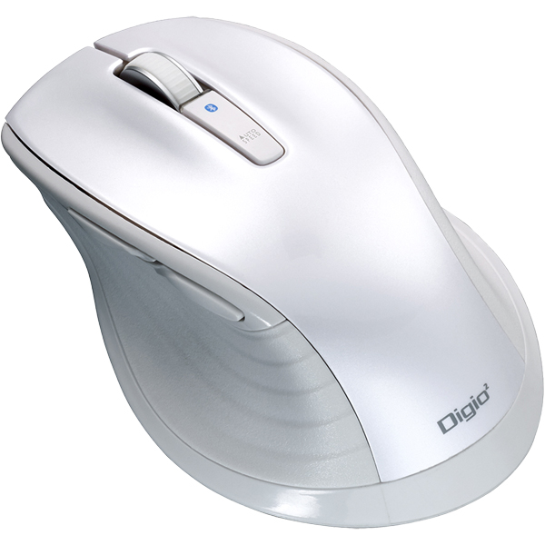 F_line 5ボタンBlueLEDマウス 大型 無線 Bluetooth 静音 ホワイト