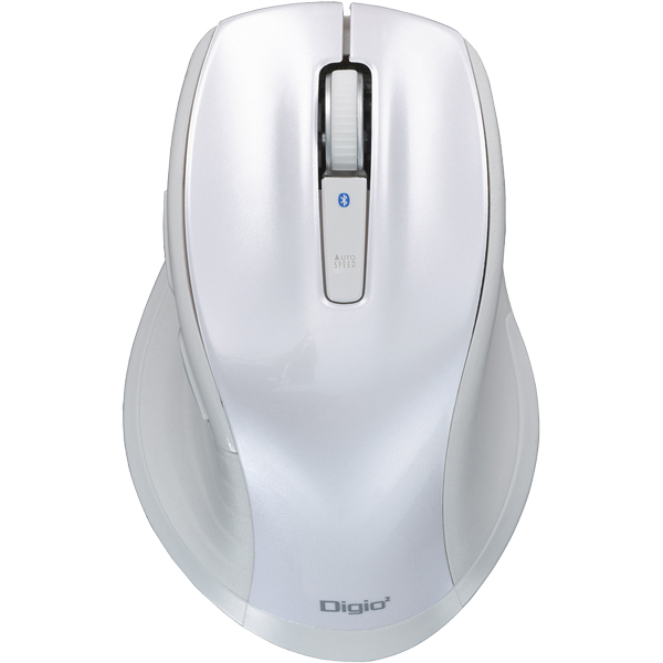 F_line 5ボタンBlueLEDマウス 大型 無線 Bluetooth 静音 ホワイト