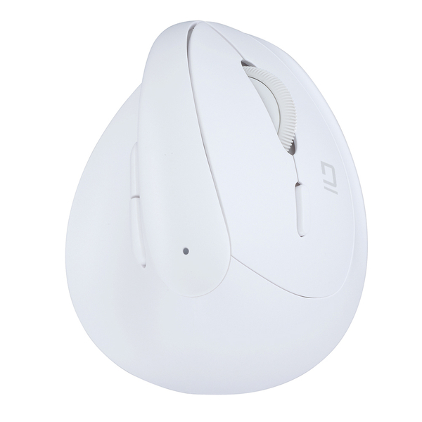 ミニ エルゴノミクス Bluetoothマウス 静音 5ボタン BlueLED ホワイト