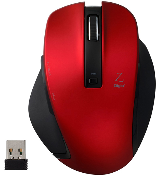 Z 究極のカタチ 2.4GHz ワイヤレスマウス 5ボタン BlueLED Mサイズ