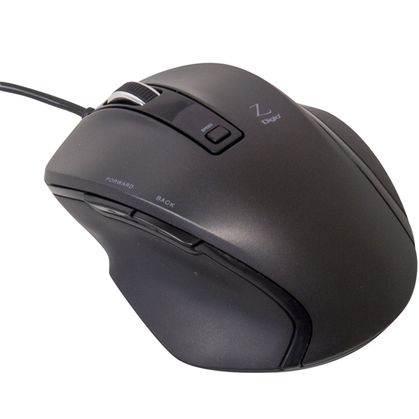 有線マウス 5ボタン BlueLED Sサイズ ブラック