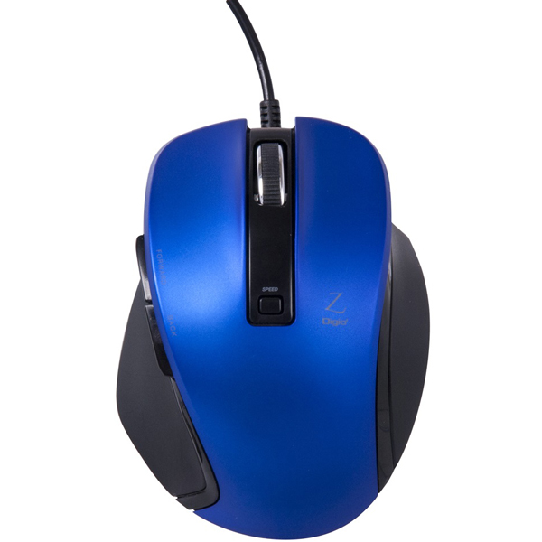 有線マウス 5ボタン BlueLED Sサイズ ブルー