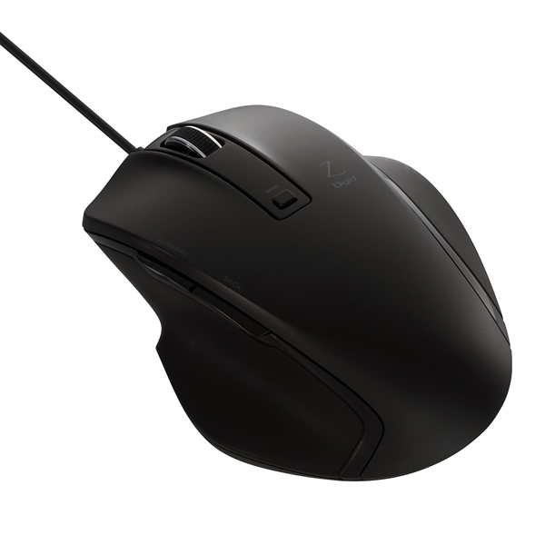 Z 究極のカタチ 有線マウス 5ボタン BlueLED Mサイズ ブラック