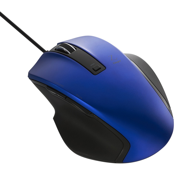Z 究極のカタチ 有線マウス 5ボタン BlueLED Mサイズ ブルー