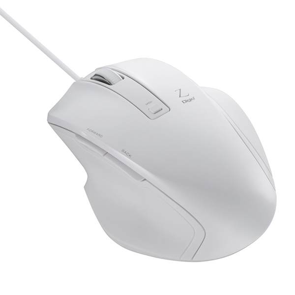 Z 究極のカタチ 有線マウス 5ボタン BlueLED Mサイズ ホワイト