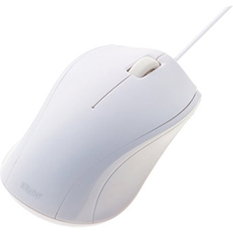 静音BLUE LEDマウス 3ボタン ホワイト