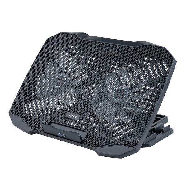 ノートPCクーラー コンパクトサイズ 2WAY 2FAN ノートパソコン 冷却 ブラック