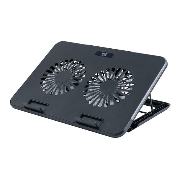 ノートPCクーラー スタンダードサイズ 2WAY 2FAN ノートパソコン 冷却 ブラック