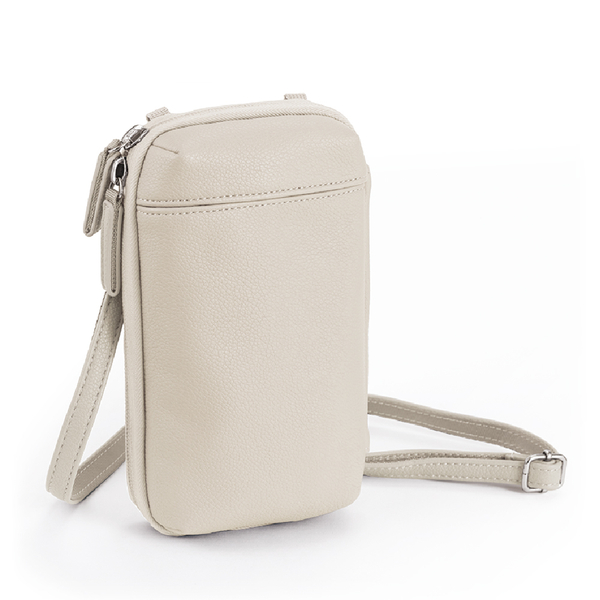 ショルダーウォレット スマホポーチ PUレザー ライトベージュ