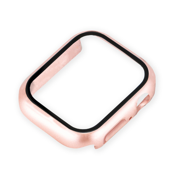 Apple Watch Series 8 / 7用 ケース 41mm 高硬度9Hガラス ピンクゴールド