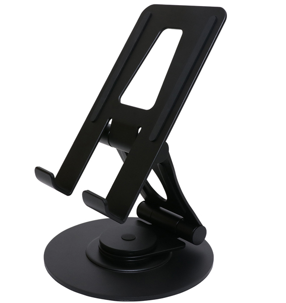 回転式アルミニウム タブレットスタンド ブラック