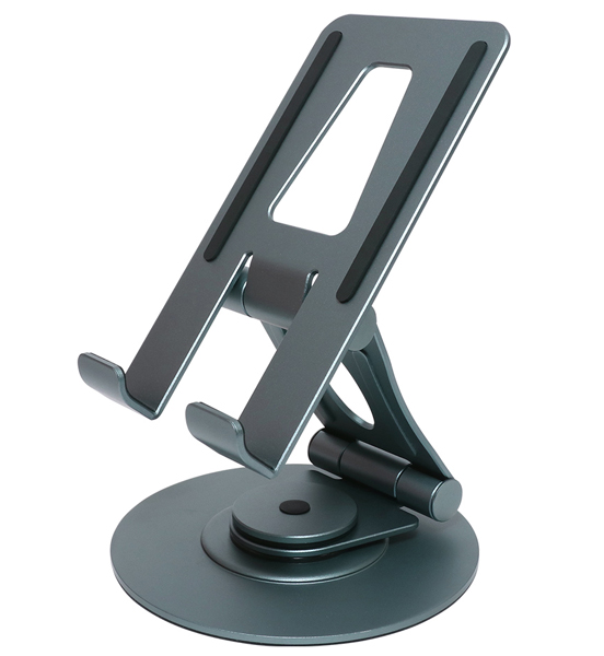 回転式アルミニウム タブレットスタンド ガンメタリック