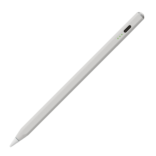 iPad専用 充電式タッチペン Apple Pencil アップルペンシル純正ペン先対応 ライトグレー