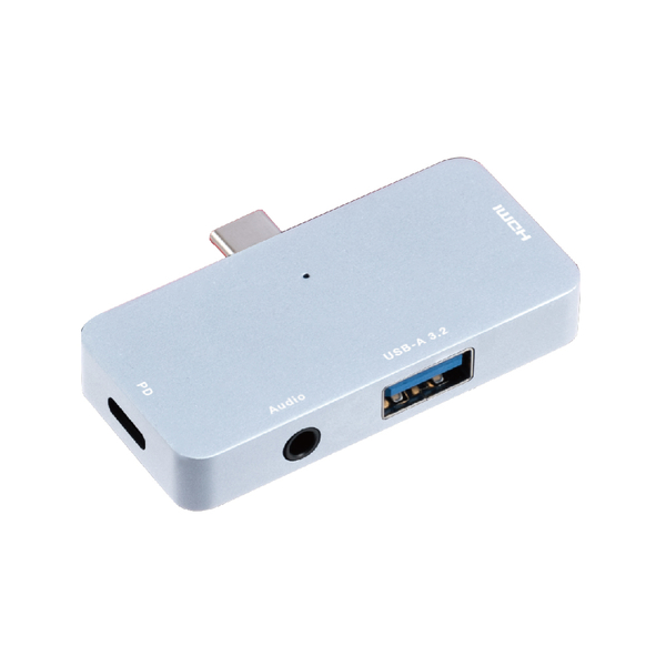 USB Type-Cドッキングステーション Type-C×1 Type-A×1 HDMI×1 3.5mm 4極×1 シルバー