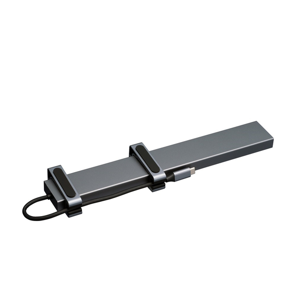 ドッキングステーション PCスタンド PD対応 USB Type-C 10in1 グレー