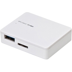 4ポート USB3.0ハブ バスパワー ホワイト