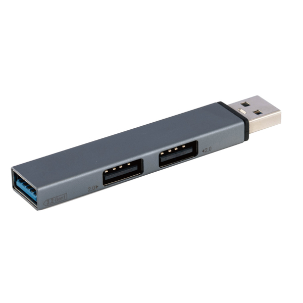 USBハブ USB3.2 Gen1+2.0 Type-A 3ポートハブ グレー