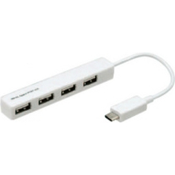Type-C USB2.0 4ポート変換ハブ ホワイト