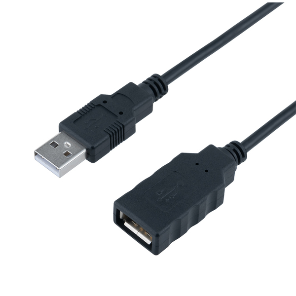 USB-A 2.0 延長ケーブル ブラック 3m