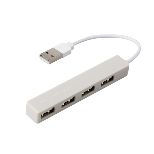 USBハブ USB2.0 4ポート シルキーグレー