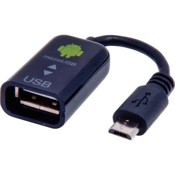 microUSB-USB変換ケーブル ブラック