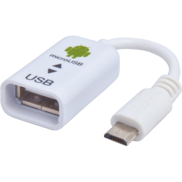 microUSB-USB変換ケーブル ホワイト