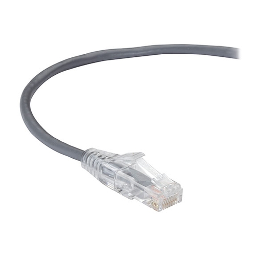 Slim-net CAT6A細径パッチケーブル 28AWG 灰 500MHz PVC 4.5m