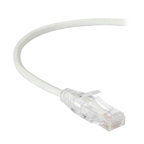 Slim-net CAT6A細径パッチケーブル 28AWG 白 500MHz PVC 4.5m