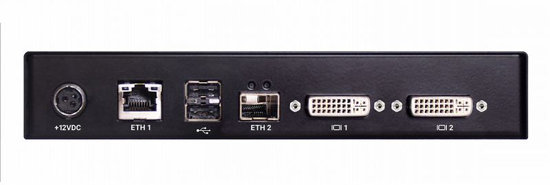 KVMエクステンダー Emerald PE IP-KVM レシーバ (DVIx2 USBx4 1000BASE-Tx1 SFPx1 PoE)