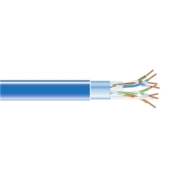 CAT5e 350MHzシールド付単線PVCバルクケーブル 青 304.8m