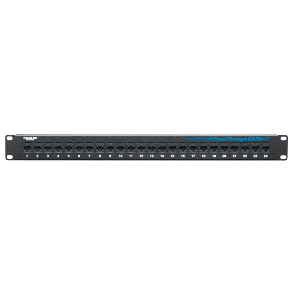CAT5eフィードスルー・パッチパネル UTP・24ポート
