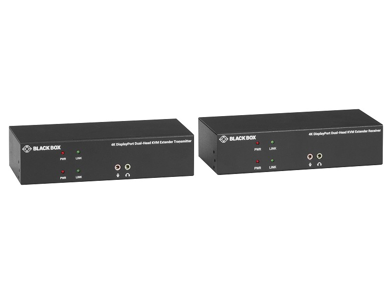 デュアルディスプレイ対応KVMエクステンダーキット (DP/USB/CATx/4K対応）