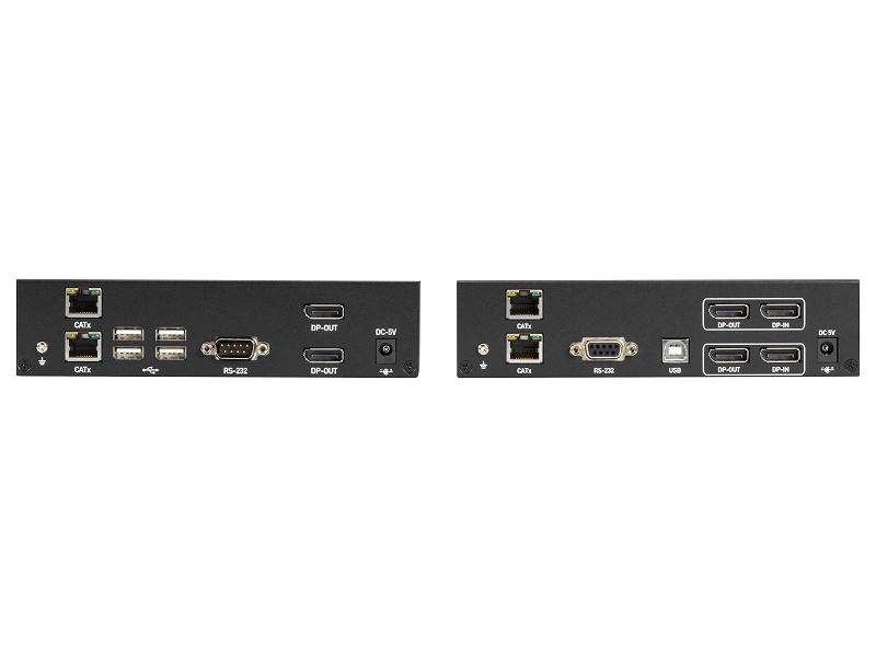 デュアルディスプレイ対応KVMエクステンダーキット (DP/USB/CATx/4K対応）