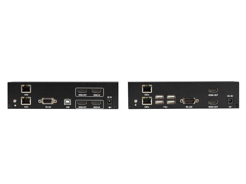 デュアルディスプレイ対応KVMエクステンダーキット (HDMI/USB/CATx/4K対応）