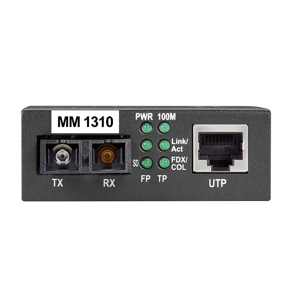 メディアコンバータ 10/100 Ethernetマルチモード 1310nm 2km SC