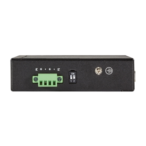 INDRy 産業用スイッチ 4ポート 管理機能なし DC電源 10/100/1000BaseT(PoE+)x4 SFPx1