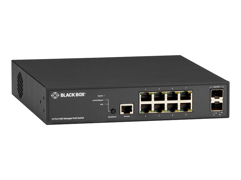 PoEスイッチ PoE+対応 10/100/1000Tx8 SFP/SFP+x2